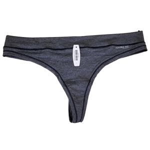 Adore Me Black Marl Thong Large NWT